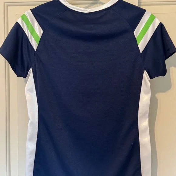 Seattle Seahawks women’s lace-up sequin jersey top by NFL Team Apparel - Picture 4 of 4